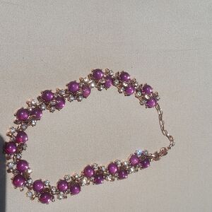 Source Unknown Purple Necklace with Elegant Segments